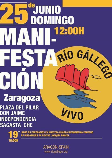 Participamos en la manifestación contra el embalse de Biscarrués convocada en Zaragoza