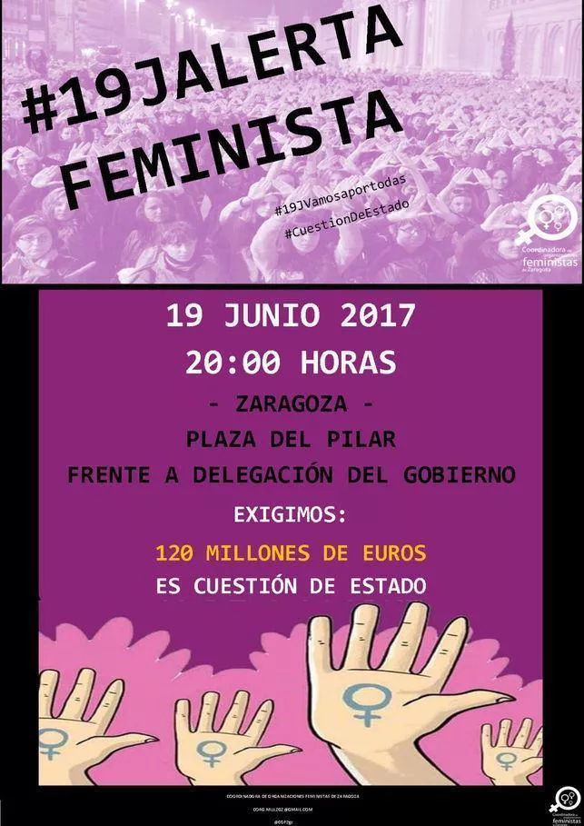 #19JAlertaFeminista.#VamosAPorTodas. Violencias Machistas, Cuestión de Estado