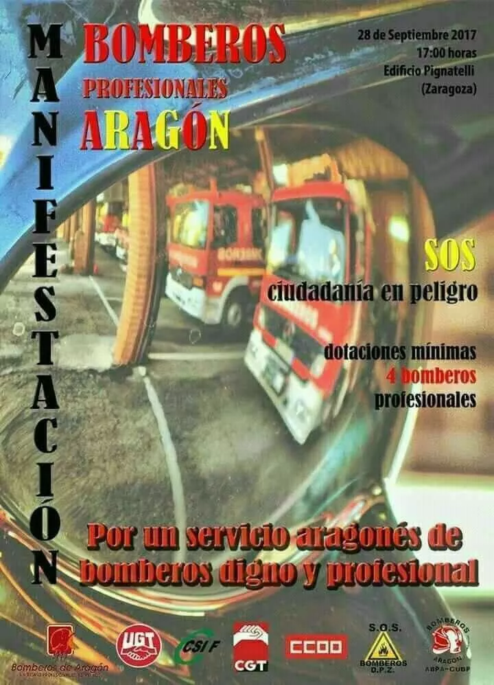 Apoyamos las reivindicaciones de los bomberos que reclaman un servicio digno y profesional