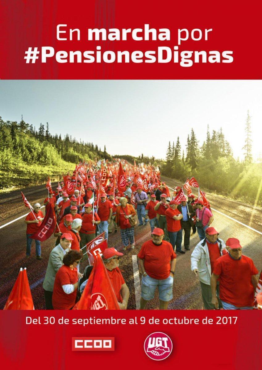 Nos sumamos a las marchas por unas pensiones dignas que, convocadas por CCOO y UGT, llegan a Aragón