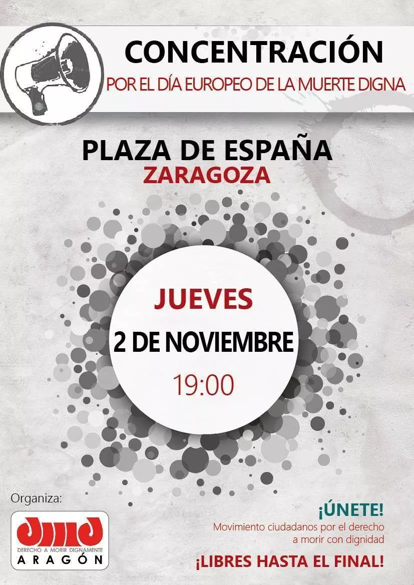 Participamos en la concentración convocada para reclamar la legalización y regulación de la eutanasia
