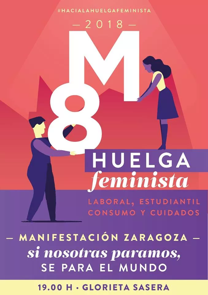 Llamamiento a secundar la huelga feminista de 24 horas y los actos convocados con motivo del 8 de marzo