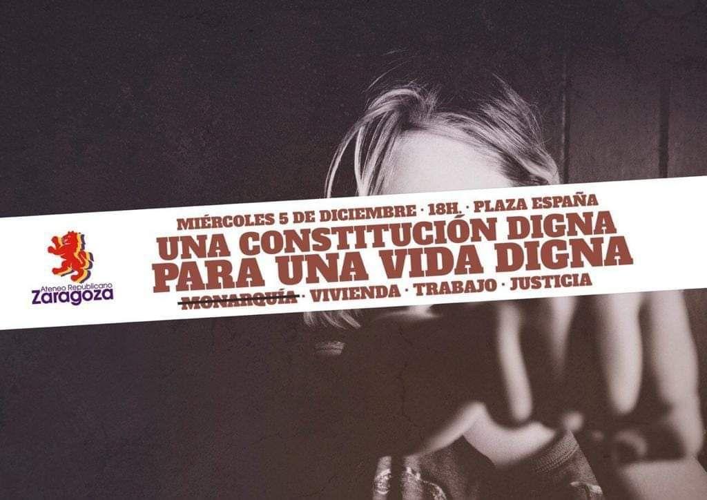 Llamamiento a la ciudadanía a reivindicar “Una Constitución digna, para una vida digna”