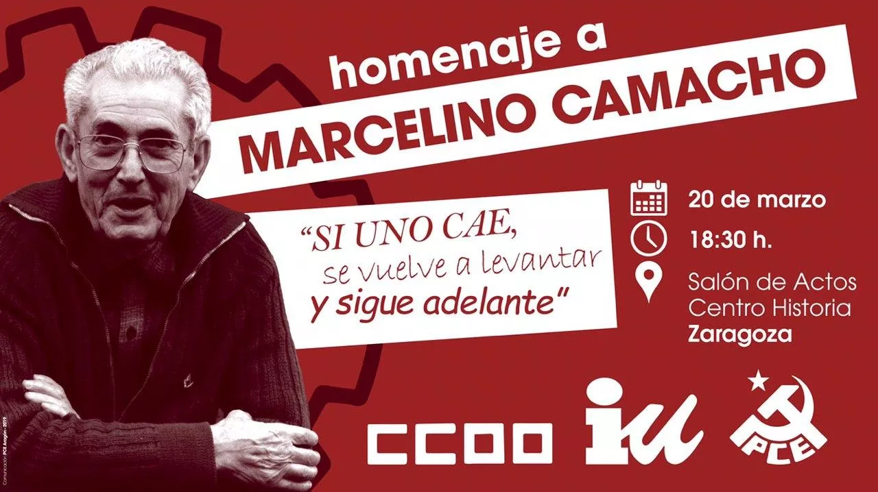 IU, PCE y CCOO celebran en Zaragoza un homenaje al histórico sindicalista Marcelino Camacho