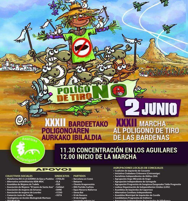 Un año más participamos en la Marcha contra el Polígono de Tiro de las Bardenas