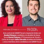 Acto central de campaña en TERUEL, con Daniel Palomo, Anabel Gimeno y Sofía Ciércoles