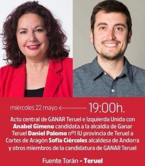 Acto central de campaña en TERUEL, con Daniel Palomo, Anabel Gimeno y Sofía Ciércoles