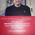 Acto político en María de Huerva, con Tomás Díaz y Raúl Ariza