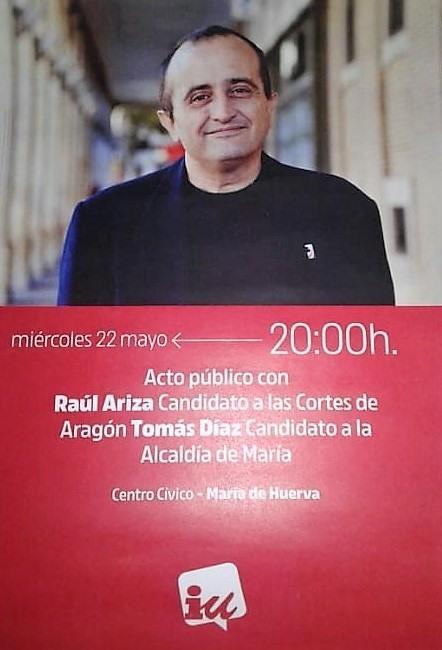 Acto político en María de Huerva, con Tomás Díaz y Raúl Ariza