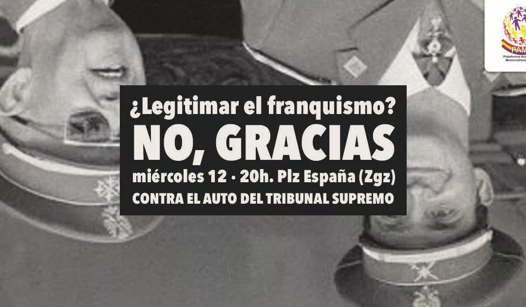 Sanz: “El auto del TS es un insulto a la democracia, una traición a la historia y una vejación a quienes fueron víctimas del franquismo”