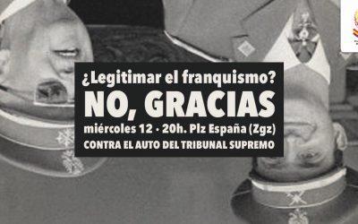 Sanz: “El auto del TS es un insulto a la democracia, una traición a la historia y una vejación a quienes fueron víctimas del franquismo”