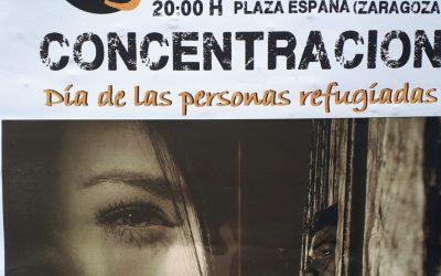 Participamos en la concentración convocada para denunciar y visibilizar el drama de las personas refugiadas