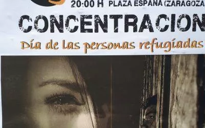 Participamos en la concentración convocada para denunciar y visibilizar el drama de las personas refugiadas