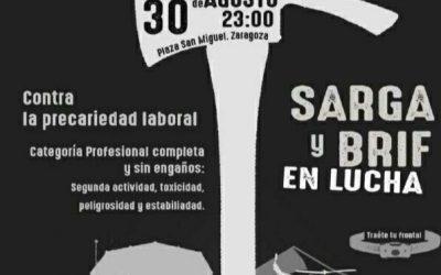 Apoyamos las reivindicaciones de la plantilla de SARGA y BRIF en lucha