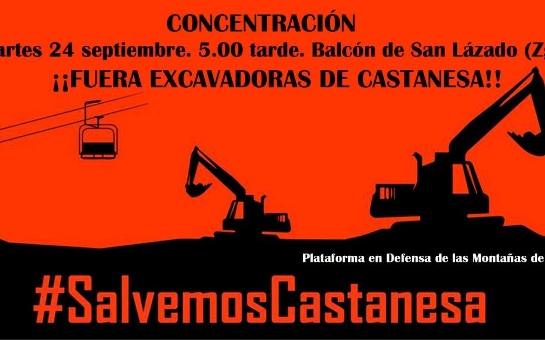 Participamos en la movilización convocada para exigir la paralización de la ampliación de Cerler por Castanesa