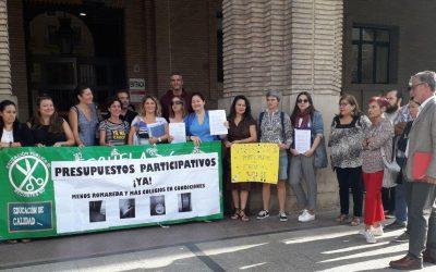 Zaragoza en Común muestra su apoyo a los Colegios Públicos afectados por la paralización de los Presupuestos Participativos