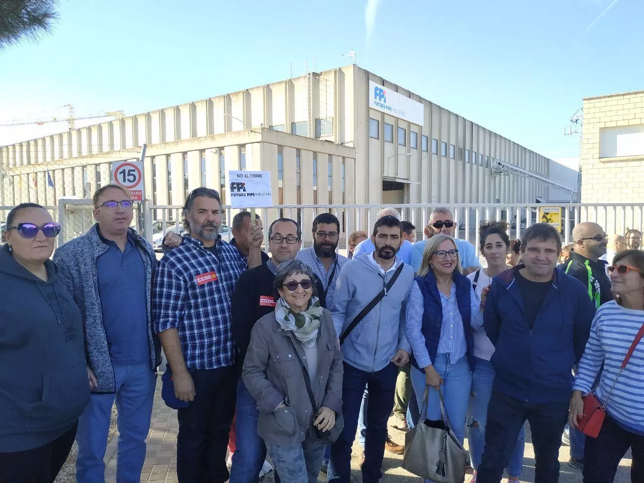 Delegación de IU Aragón ante Future Pipe