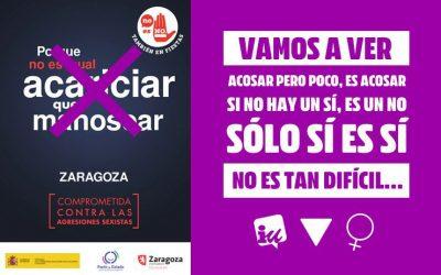 Reclamamos al Ayuntamiento de Zaragoza que rehaga su campaña contra las agresiones sexistas eliminando toda idea patriarcal y machista