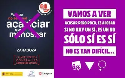 Reclamamos al Ayuntamiento de Zaragoza que rehaga su campaña contra las agresiones sexistas eliminando toda idea patriarcal y machista