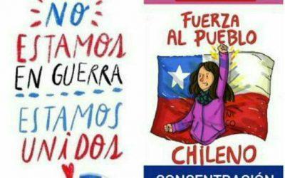 Llamamos a participar en la concentración de apoyo al pueblo chileno
