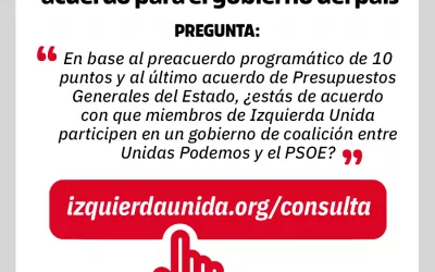 Llamamos a la participación en el referéndum sobre la entrada de IU en el Gobierno de España