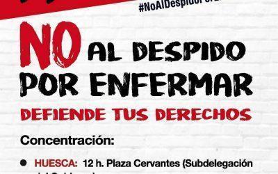 Secundamos las movilizaciones contra la nueva doctrina del TC sobre la posibilidad de que las bajas médicas sean causa de despido objetivo