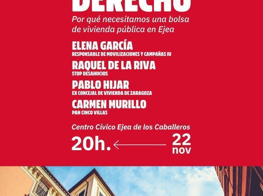 Analizamos en Ejea el problema de vivienda en la comarca y proponemos la creación de una bolsa pública de vivienda de alquiler