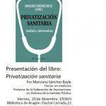Presentación libro sanidad pública. Ateneo Republicano