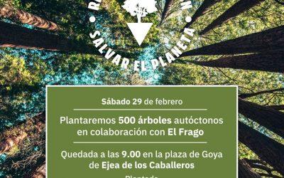 Plantamos 500 árboles autóctonos en El Frago en el marco de nuestra campaña “Replantar Aragón”