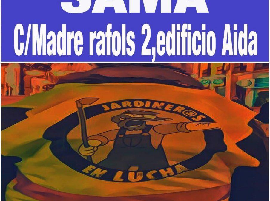 Concentración apoyo Jardinerxs en Lucha SAMA