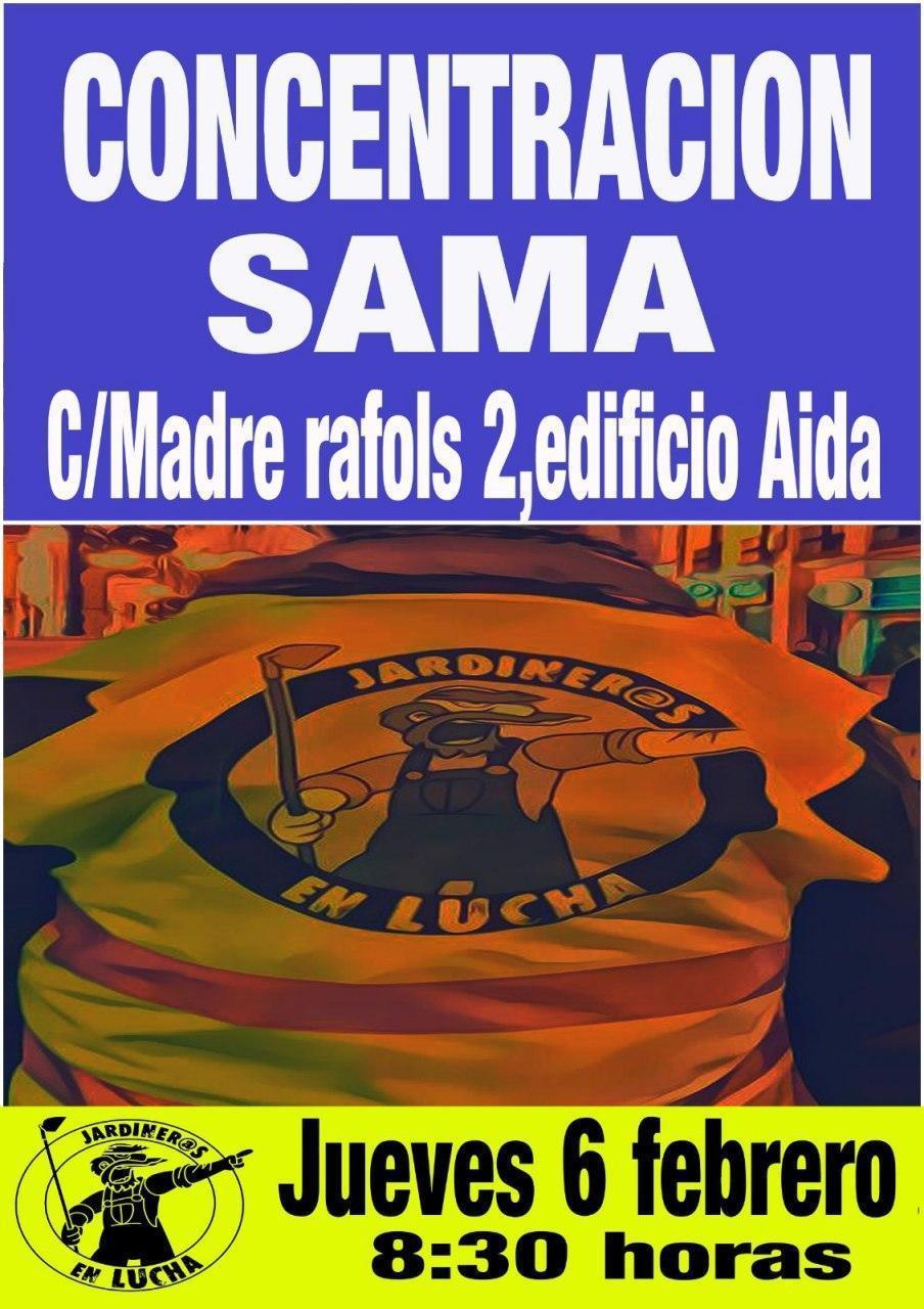 Concentración apoyo Jardinerxs en Lucha SAMA