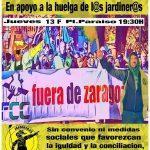 Manifestación apoyo Jardinerxs en Lucha