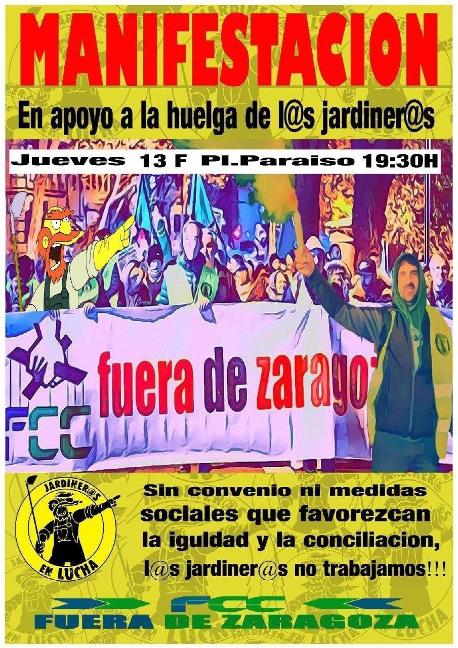 Manifestación apoyo Jardinerxs en Lucha