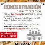 Concentración por las personas fallecidas en las fronteras