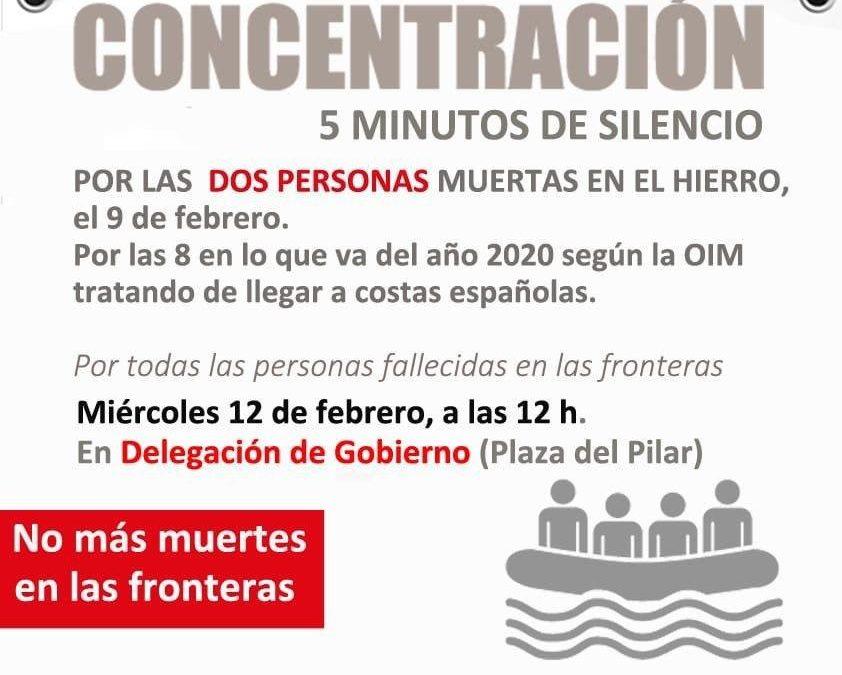 Concentración por las personas fallecidas en las fronteras