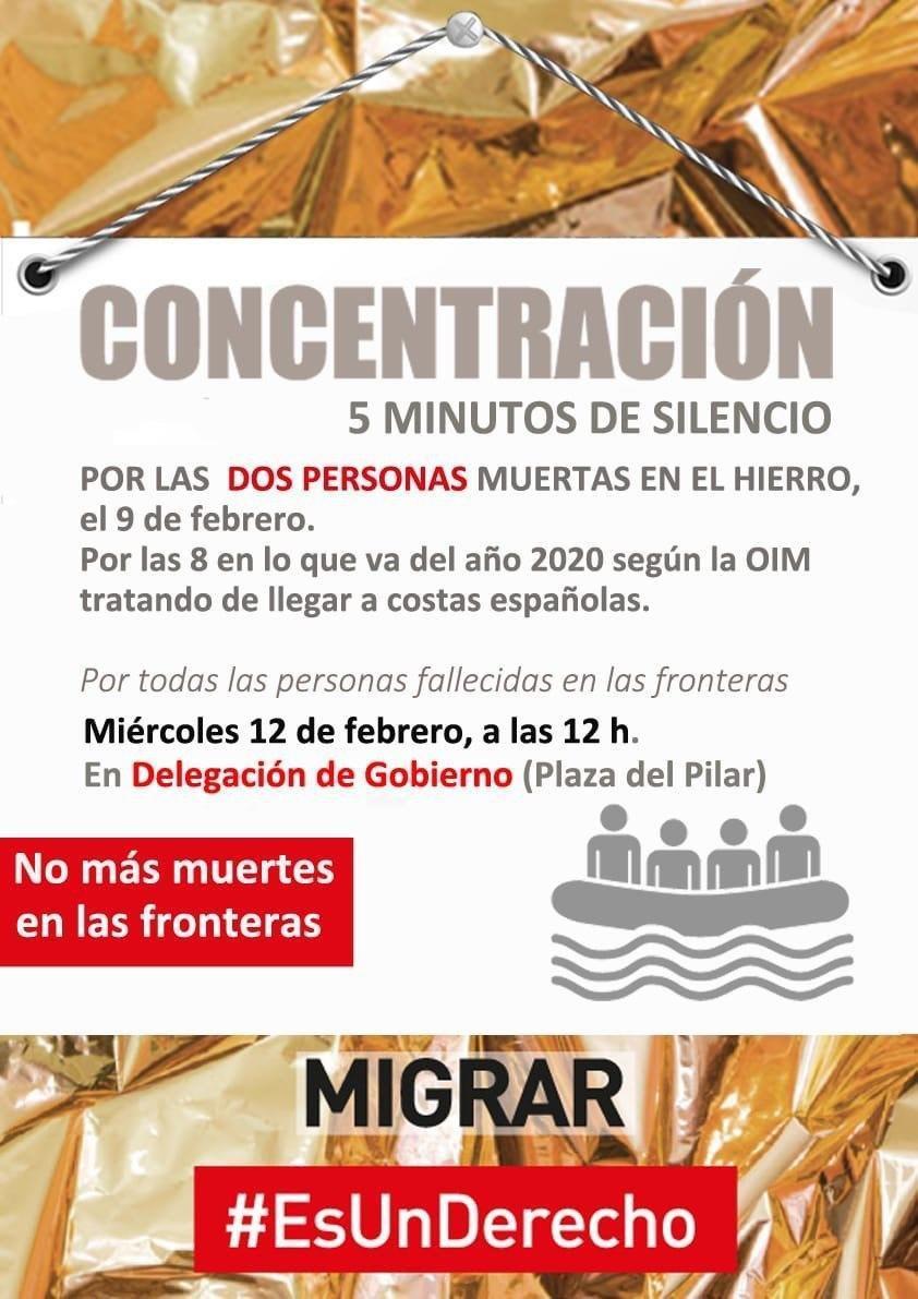 Concentración por las personas fallecidas en las fronteras