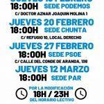 Concentraciones por la reversión de los recortes en educación