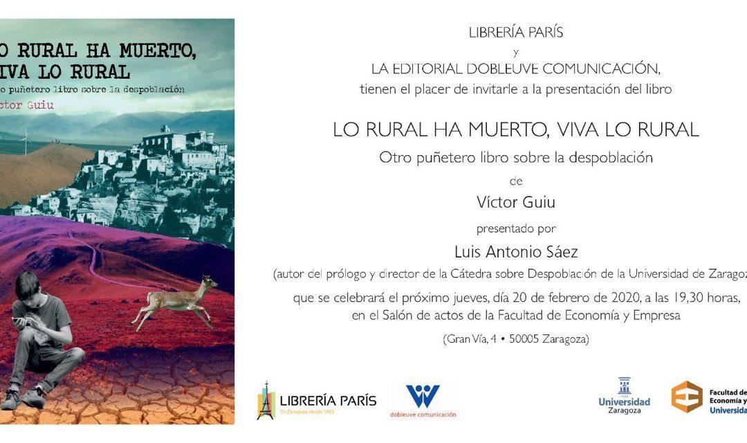 Presentación del libro «Lo Rural ha Muerto»