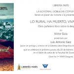 Presentación del libro "Lo Rural ha Muerto"