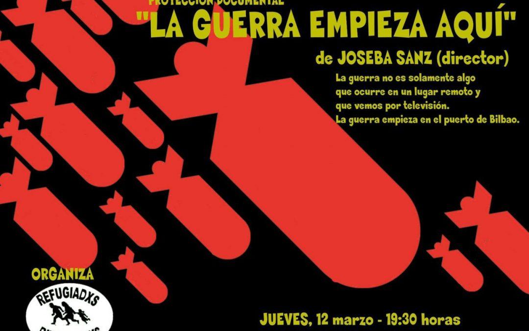 Proyección documental «La guerra empieza aquí»