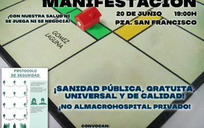 Secundamos las movilizaciones convocadas en defensa de la sanidad pública y en rechazo a la construcción de un hospital privado en Zaragoza