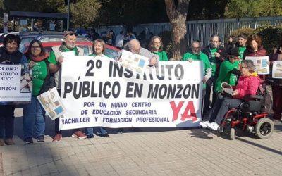 Cambiar Monzón reclama al Gobierno de Aragón la instalación de aulas prefabricadas en el IES “José Mor de Fuentes” para el curso 2020-21, como medida transitoria hacia la construcción de un segundo instituto público