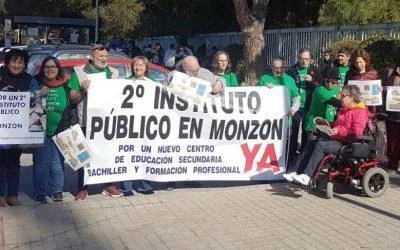 Cambiar Monzón reclama al Gobierno de Aragón la instalación de aulas prefabricadas en el IES “José Mor de Fuentes” para el curso 2020-21, como medida transitoria hacia la construcción de un segundo instituto público