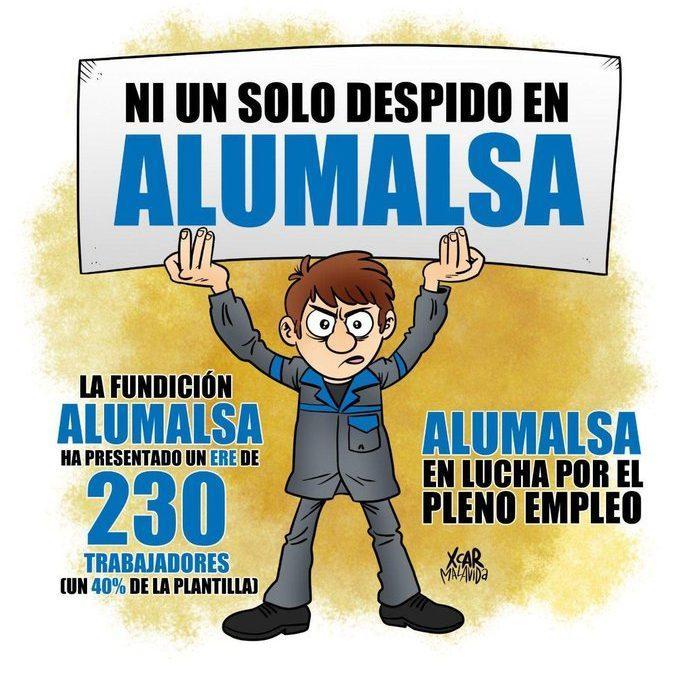 Todo nuestro apoyo a las y los trabajadores de Alumalsa que este sábado se manifiestan contra los despidos