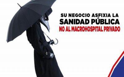 Apoyamos el acto convocado en defensa de la sanidad pública y contra la construcción del macro hospital privado en Zaragoza