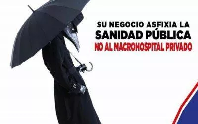 Apoyamos el acto convocado en defensa de la sanidad pública y contra la construcción del macro hospital privado en Zaragoza