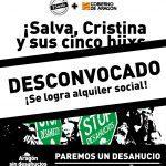 Desahucio desconvocado: se logra alquiler social aunque fuera de Zaragoza