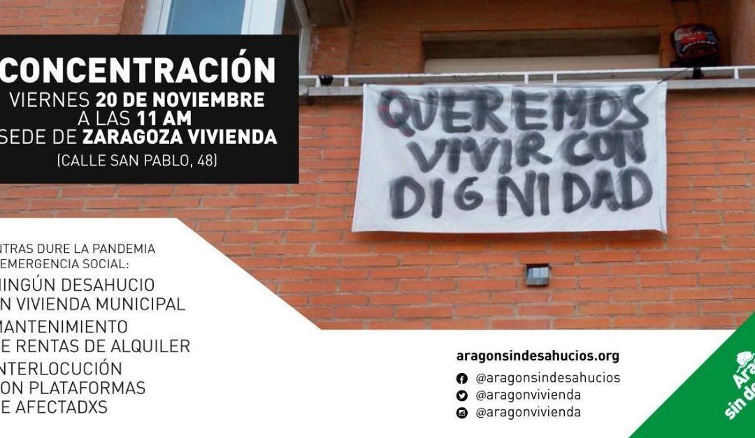 Concentración: Queremos vivir con dignidad