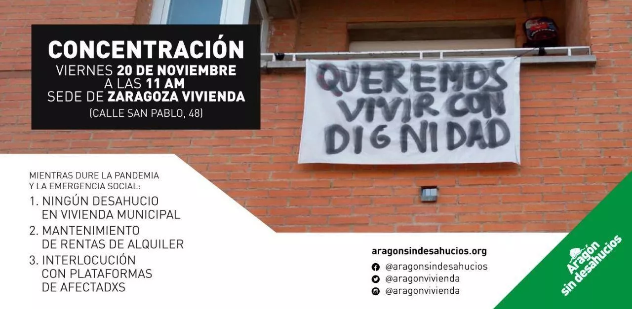 Concentración: Queremos vivir con dignidad
