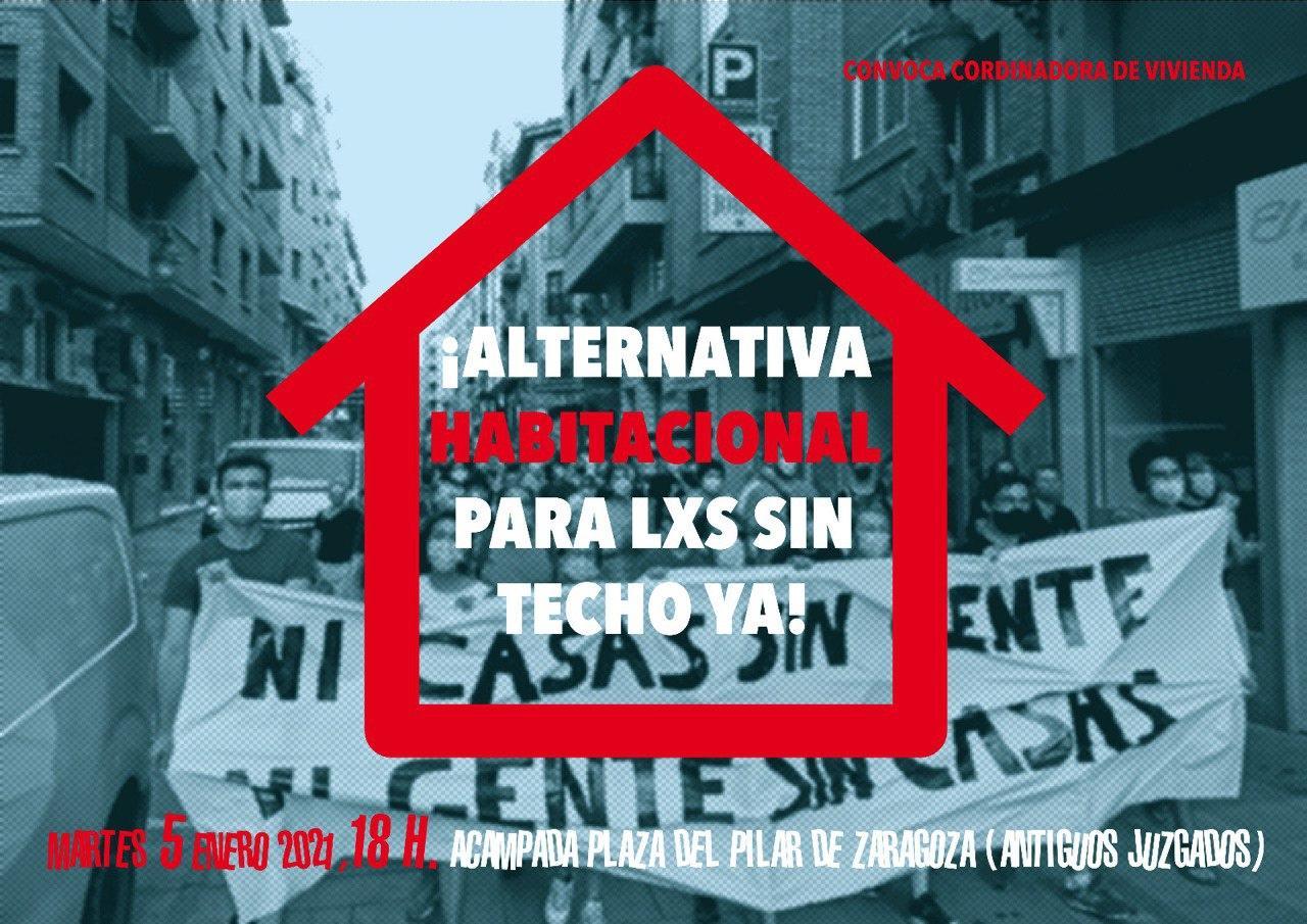 Acampada por una alternativa habitacional para lxs sin techo